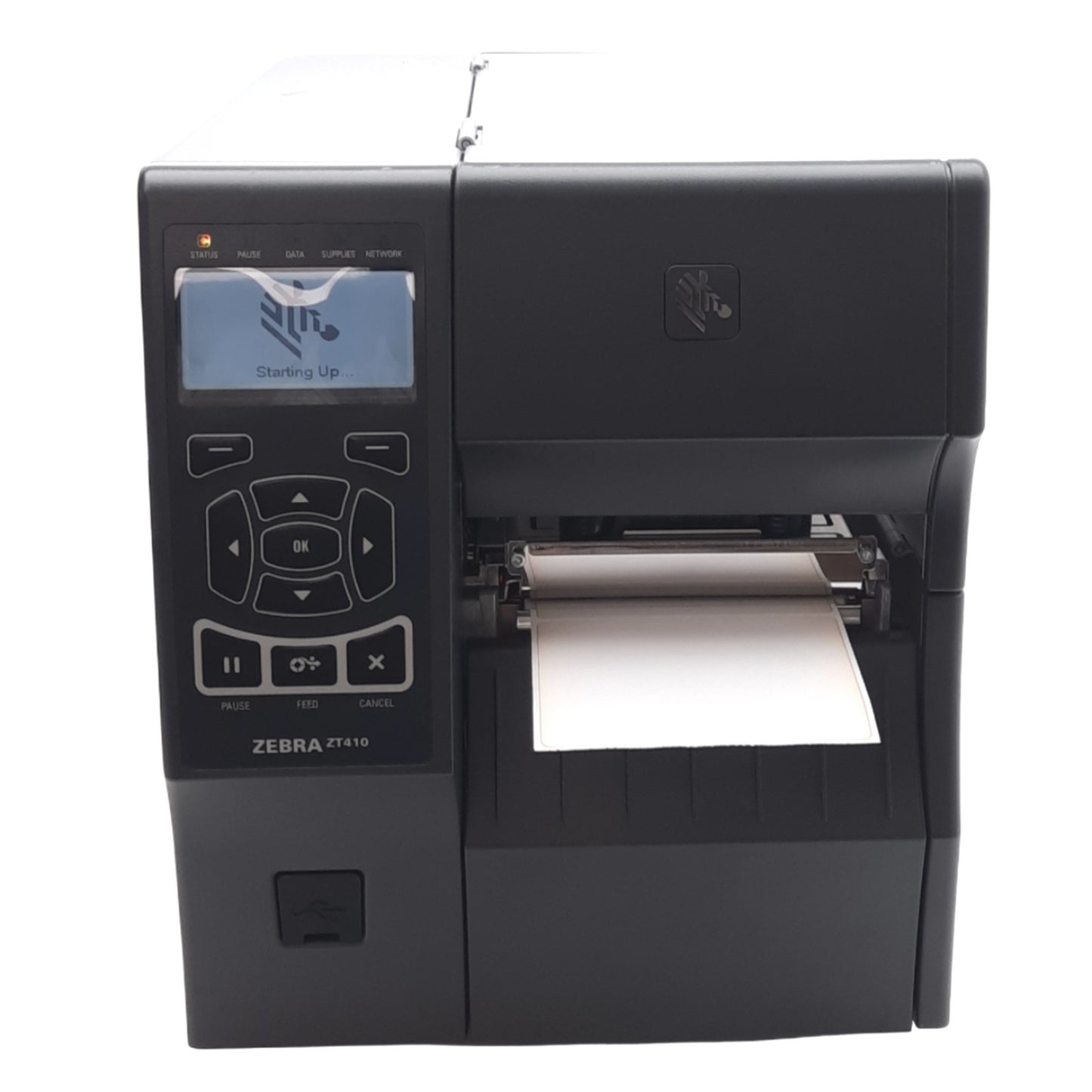 Used Zebra ZT41043-T010000Z Direct Thermal Printer, 300dpi, 4" Print, 100-240VAC