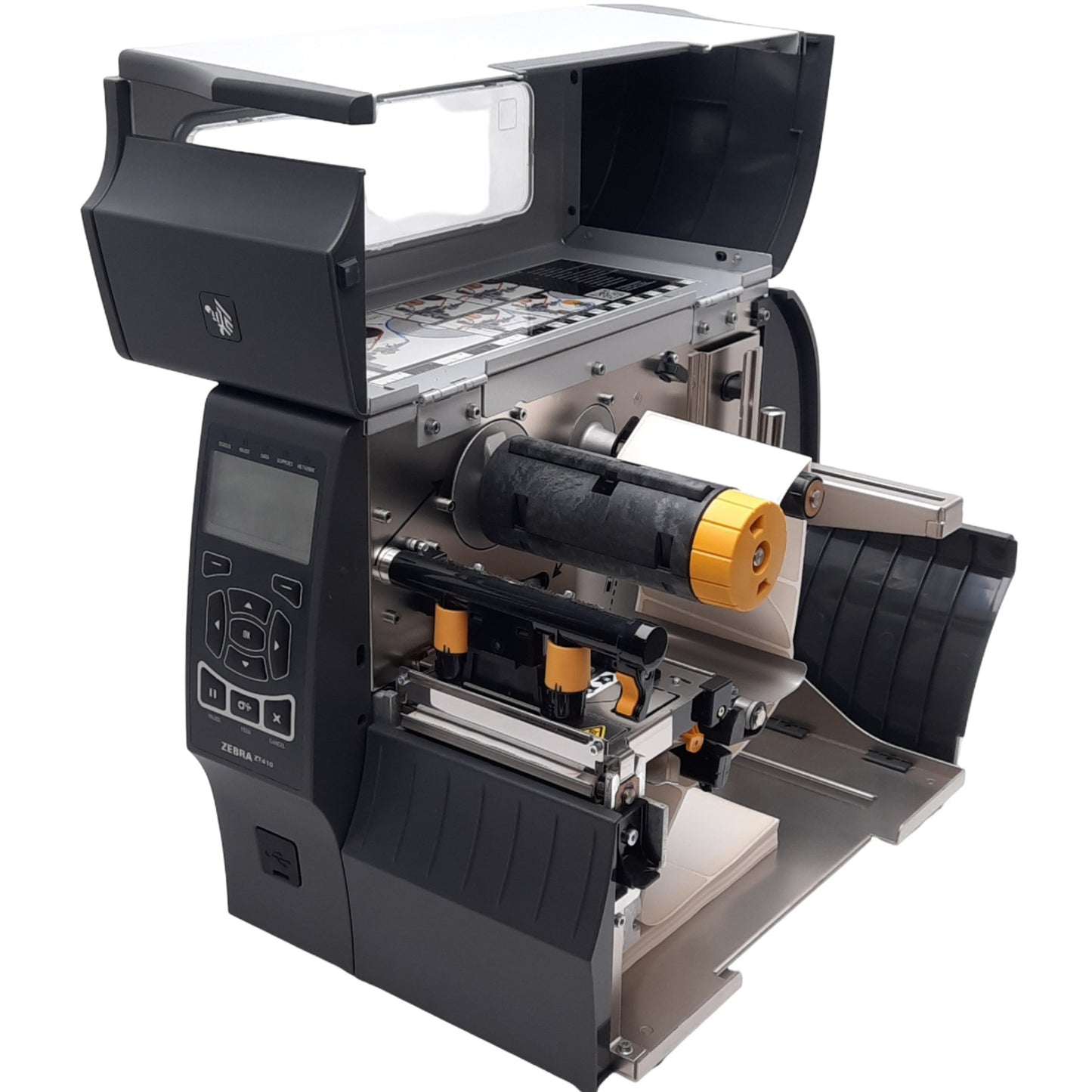 Used Zebra ZT41043-T010000Z Direct Thermal Printer, 300dpi, 4" Print, 100-240VAC