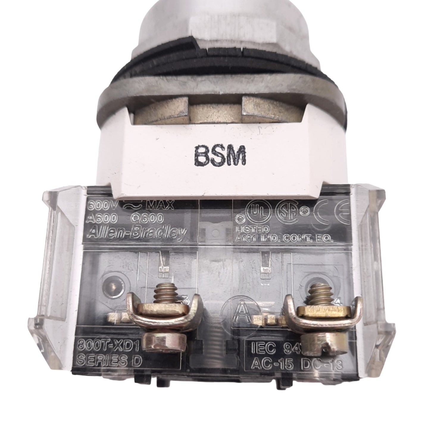 Used Allen Bradley 800T-H2T Maintained Selector Switch, ø30mm, 2 N.O., 600VAC 10A Max