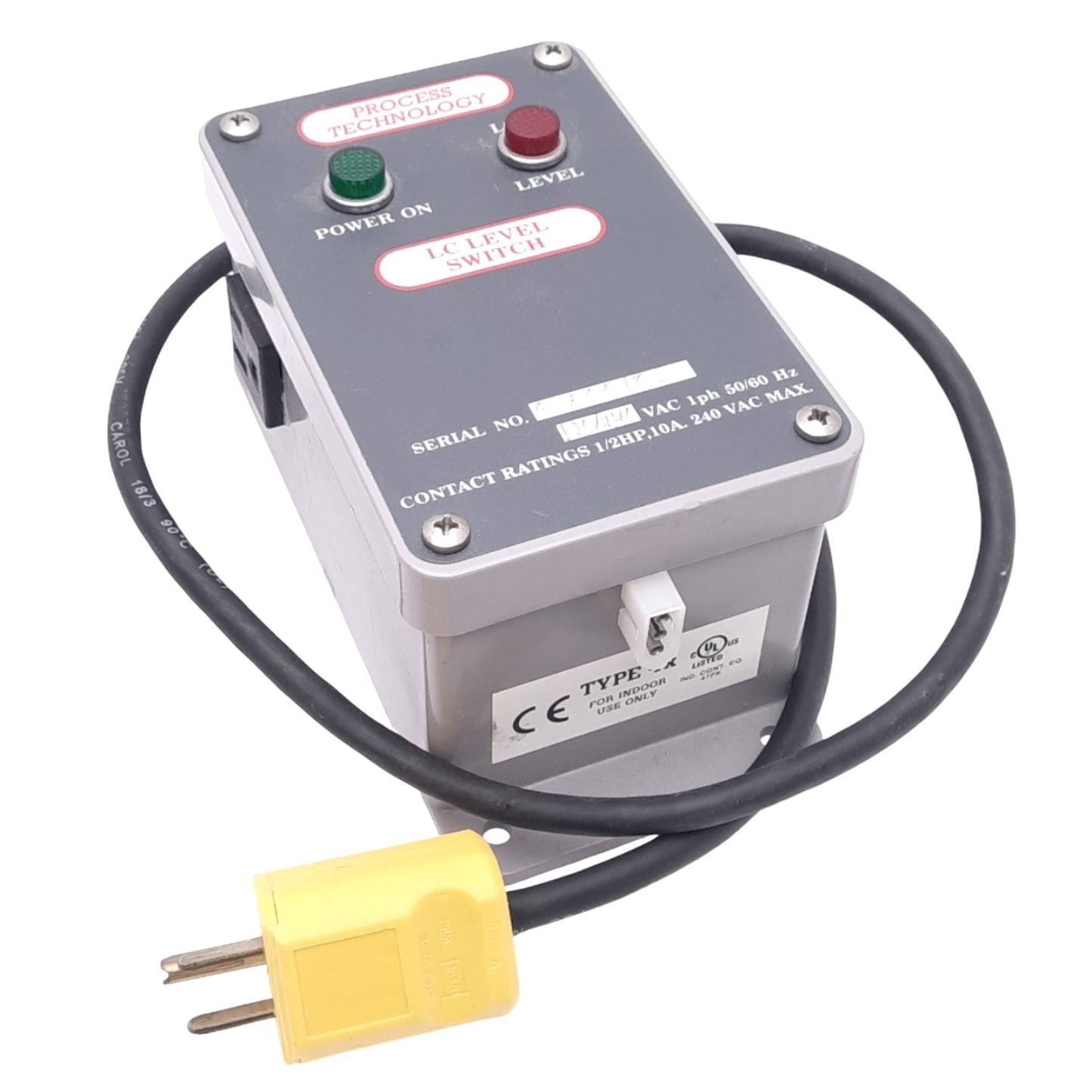 Used Process Technology LC2G7 Type 4x LC Level Switch for LC3H12, 120/240VAC