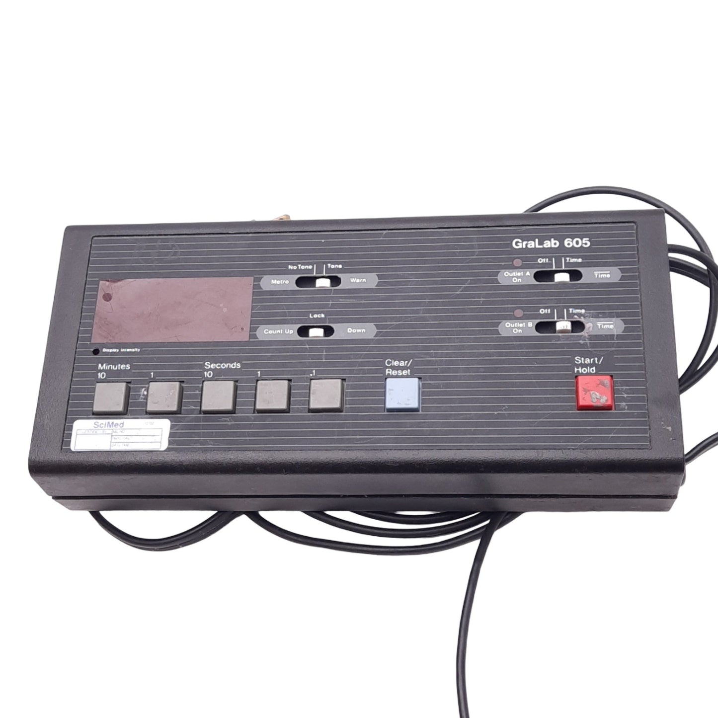 Used GraLab 605 Single Memory Timer w/ Foot Switch, 0.1s-59minutes, 5-Digit, 120VAC