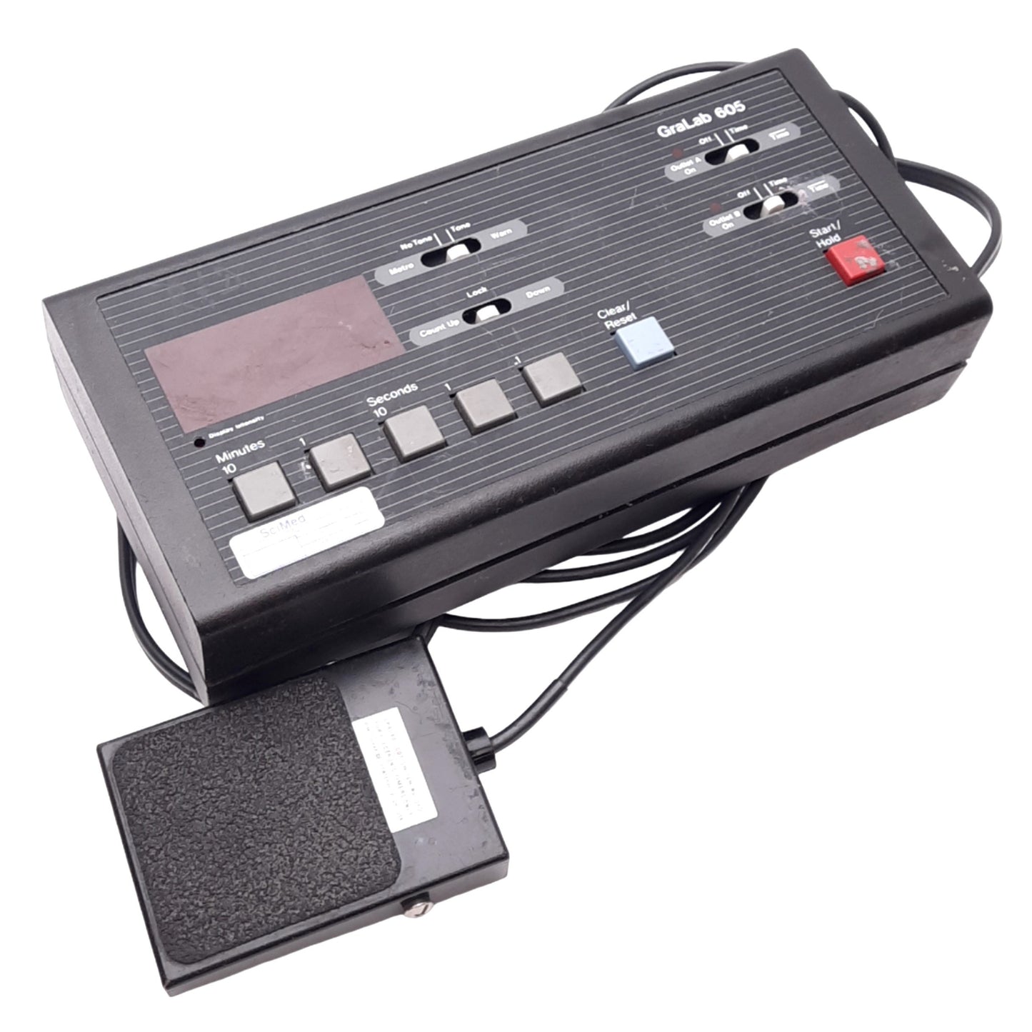 Used GraLab 605 Single Memory Timer w/ Foot Switch, 0.1s-59minutes, 5-Digit, 120VAC