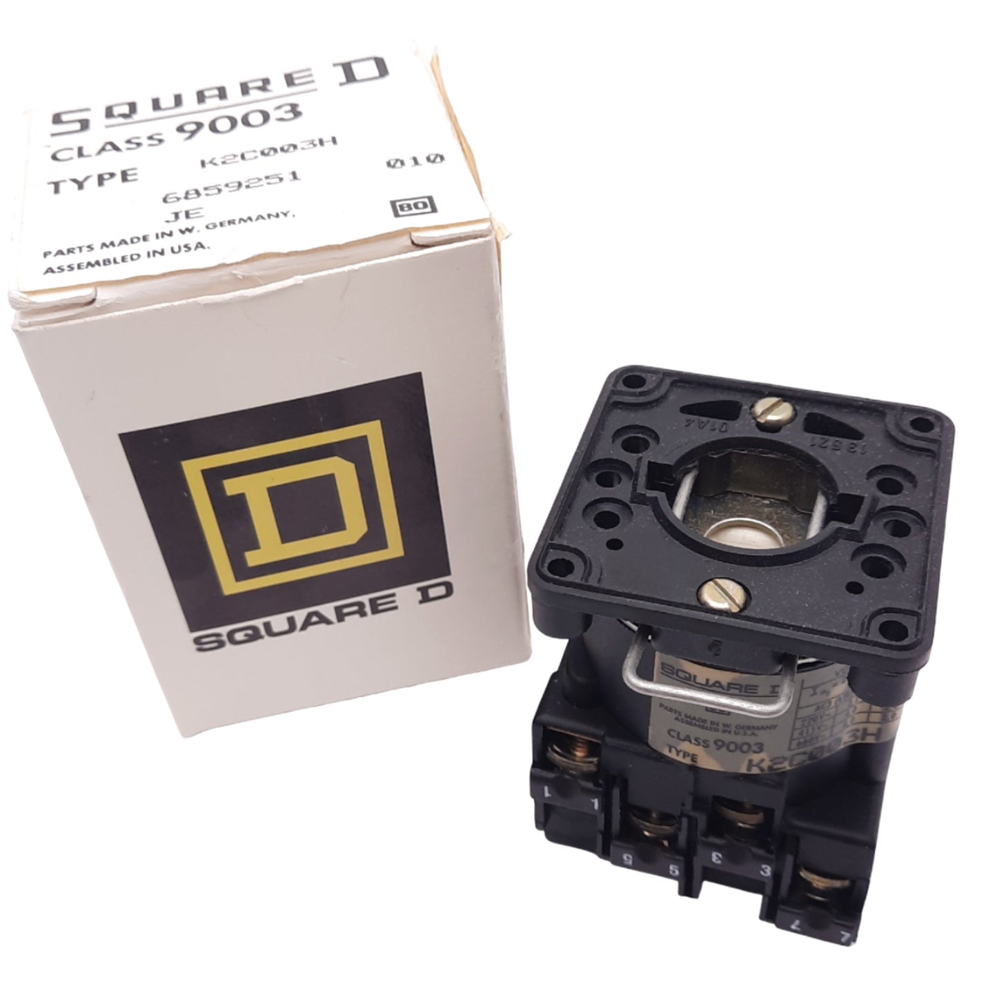 New Square D 9003 K2C003H Cam Switch Contact Block for ø22mm 90° Selector, 3-Pole