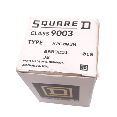 New Square D 9003 K2C003H Cam Switch Contact Block for ø22mm 90° Selector, 3-Pole