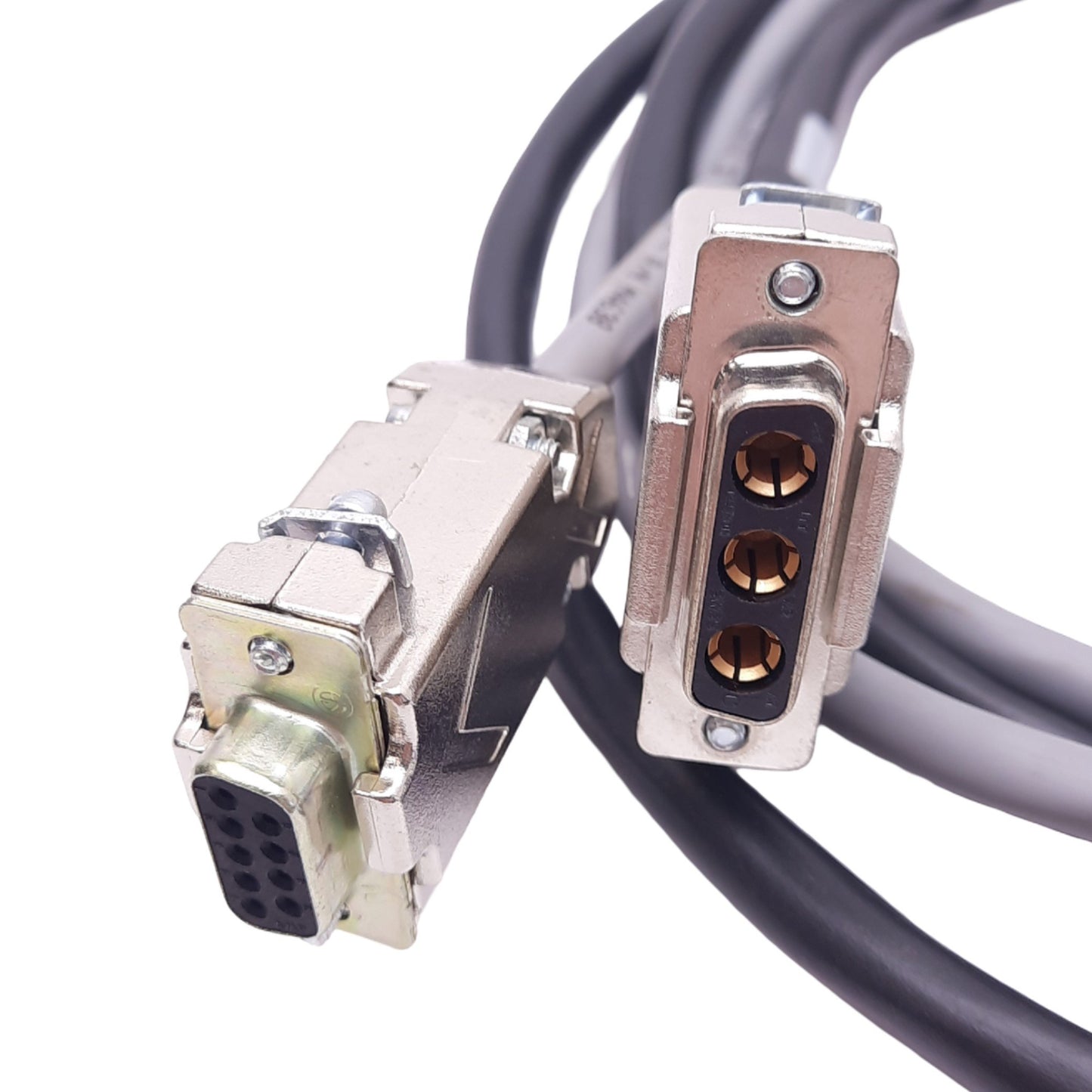 Used Amphenol CBD13W3M2000X Y-Split Cable, 13-Pin Male to 9/3-Pin Females, 300V, 1.5m
