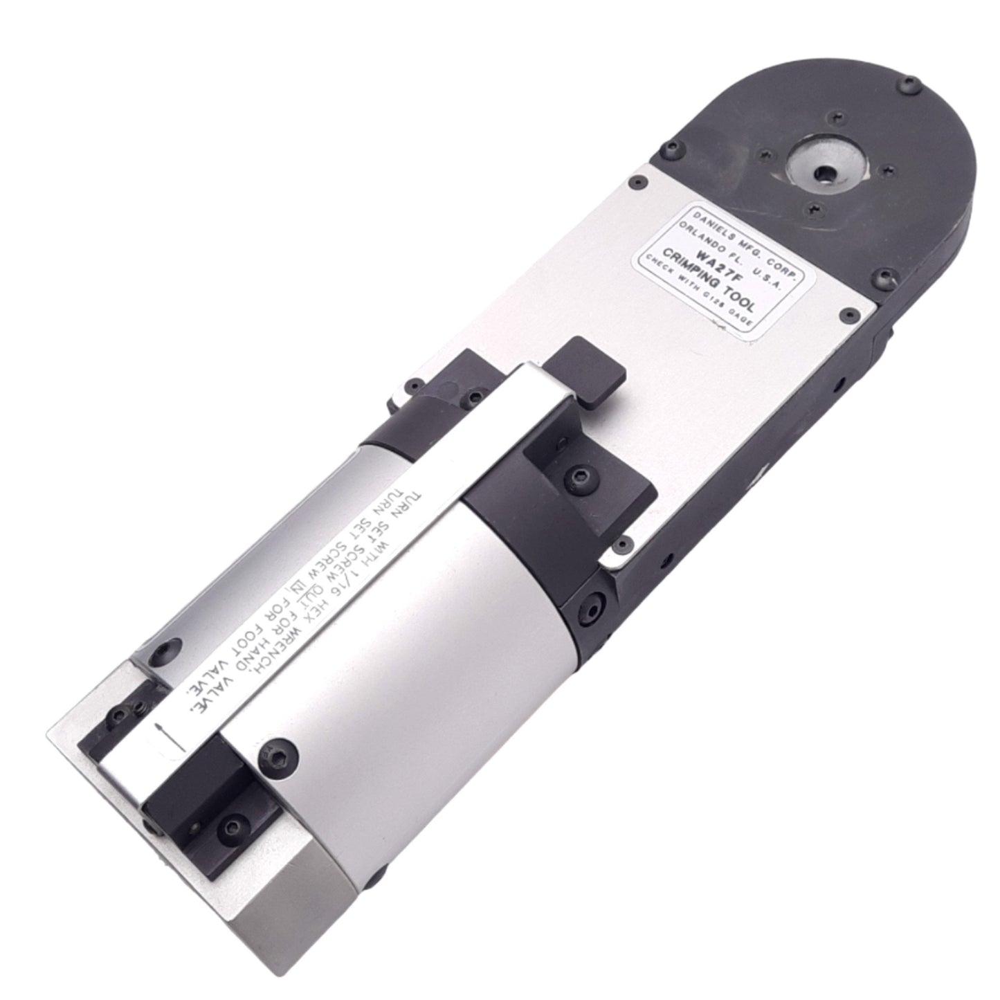 Used DMC Tools WA27F Pneumatic Crimping Tool, 80-120psi, 26-12 AWG, 1/8in NPT