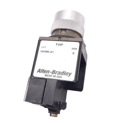 Used Allen Bradley 800MR-A1 Green Momentary Pushbutton, ø22mm, 1 N.O., 300VAC 10A Max