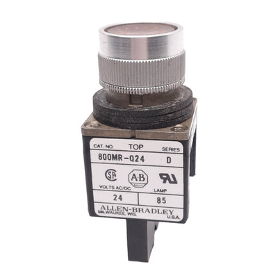 Used Allen Bradley 800MR-Q24 Amber Indicator Pilot Light, ø22mm, 24VAC/DC Lamp