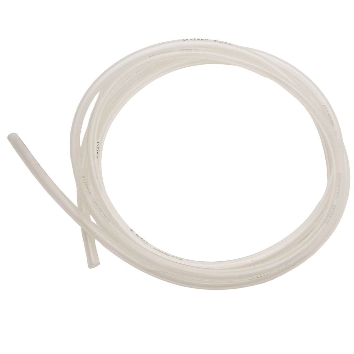 Used Cole Parmer 06422-10 Thermoplastic Tubing, 1/4in ID, 3/8in OD,1/16in, 9ft Length