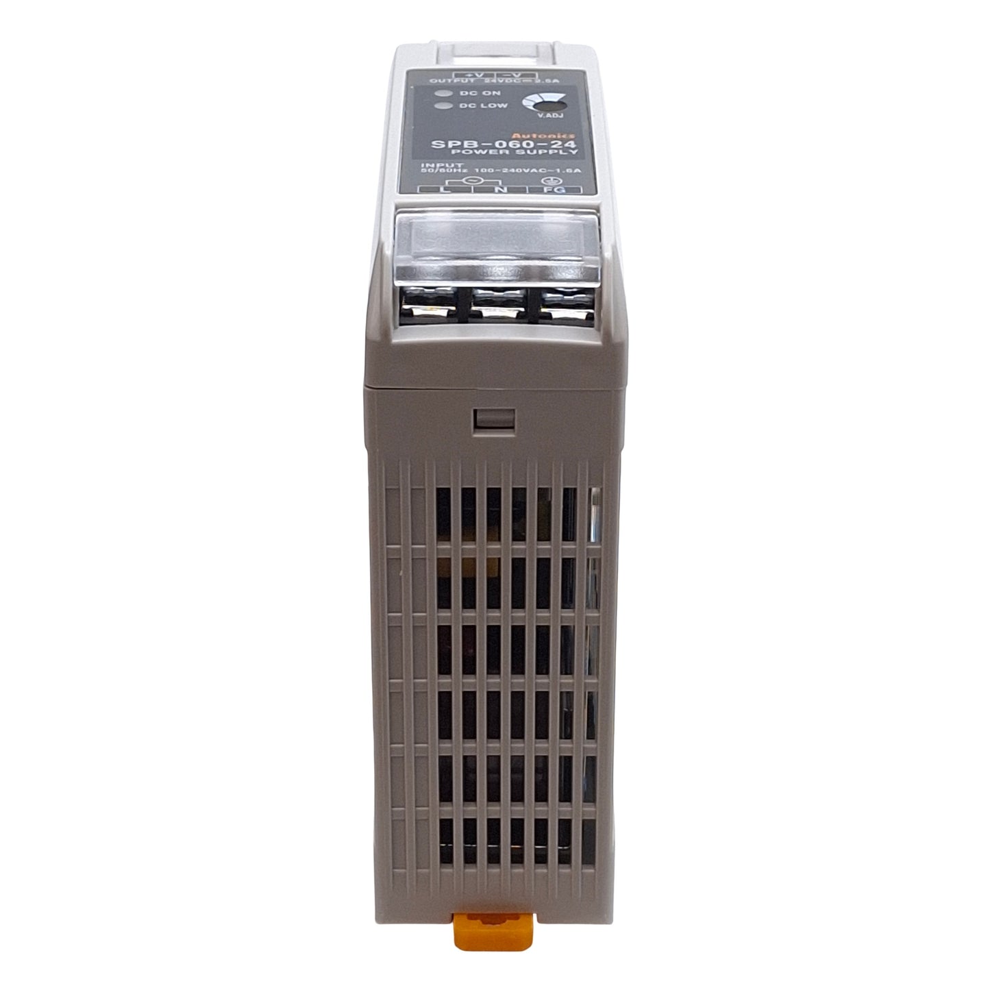 Used Autonics SPB-060-24 PLC Power Supply, 100-240VAC IN, 24VDC OUT, 60W, DIN Rail
