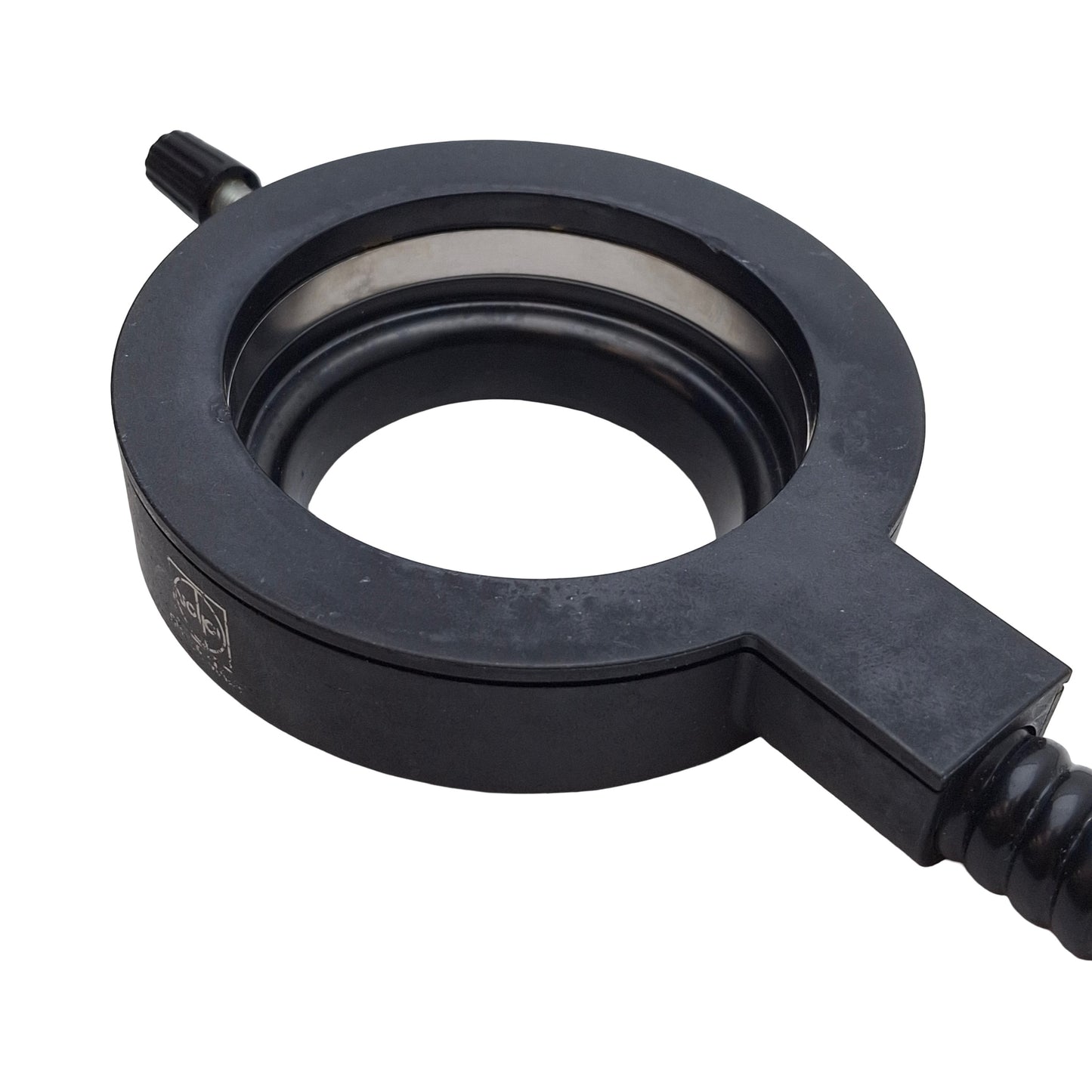 Used Volpi 10530 Fiber Optic Ring Light, ø50mm ID, ø15mm OD Input, 27.5in Cable