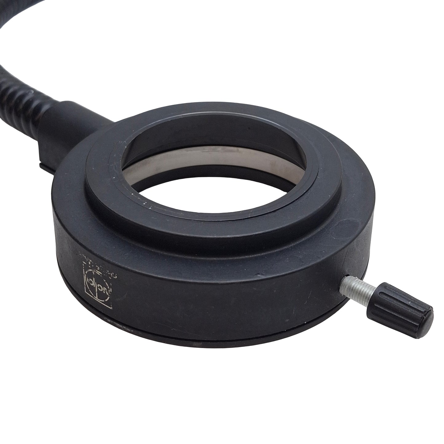 Used Volpi 10530 Fiber Optic Ring Light, ø50mm ID, ø15mm OD Input, 27.5in Cable