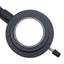 Used Volpi 10530 Fiber Optic Ring Light, ø50mm ID, ø15mm OD Input, 27.5in Cable