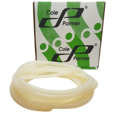 New Cole Parmer 06411-72 Silicone Tubing 1/4in ID, 7/16in OD, 3/32in, 25ft Length