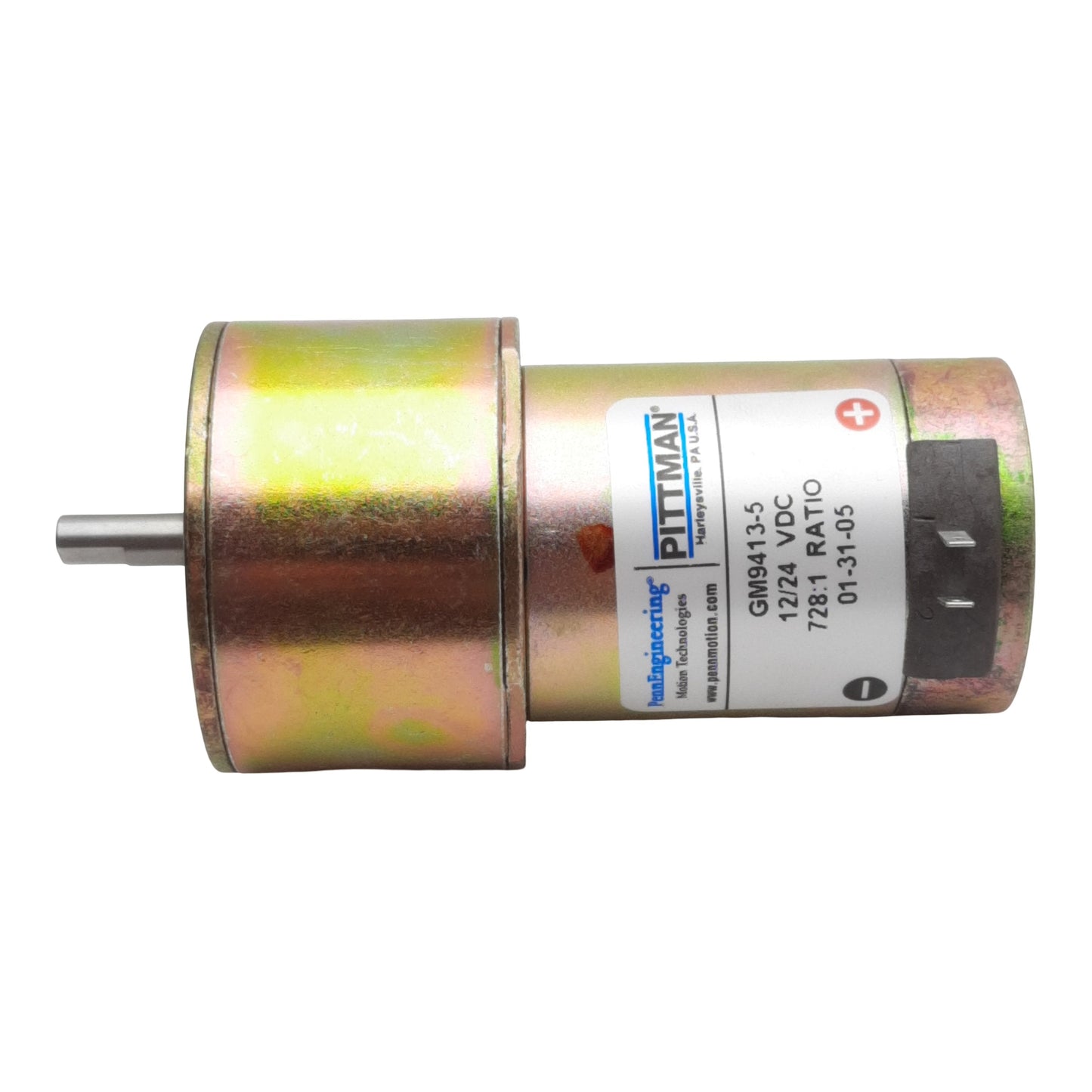 Used Pittman GM9413-5 Brushed Gearmotor, 12/24VDC, 728:1 Ratio, 175oz-in, 4rpm
