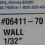 New Cole Parmer 06411-70 Silicone Tubing 1/4in ID, 5/16in OD, 1/32in, 25ft Length