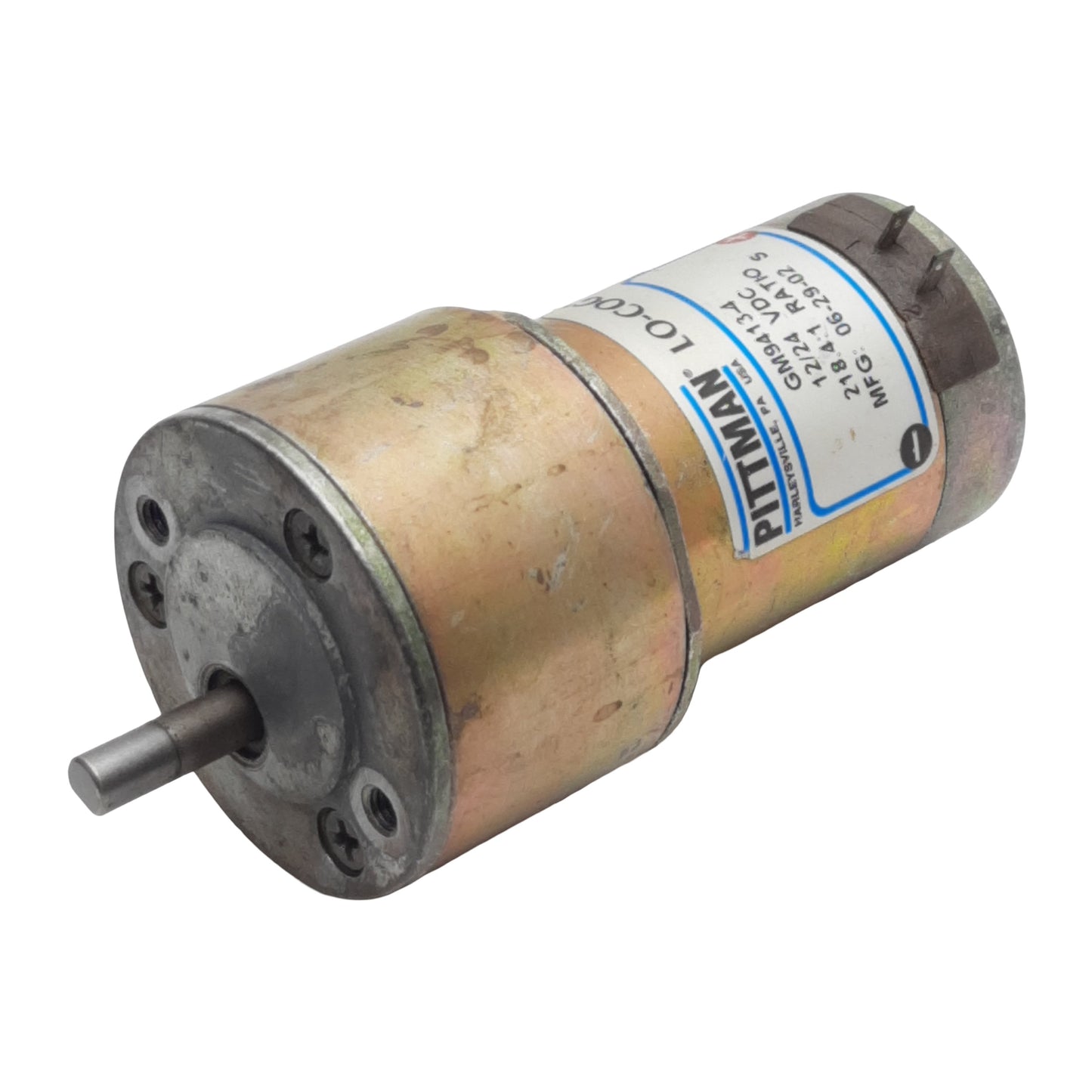 Used Pittman GM9413-4 Brushed Gearmotor, 12/24VDC, 218.4:1 Ratio, ø1/4in Shaft, 13rpm