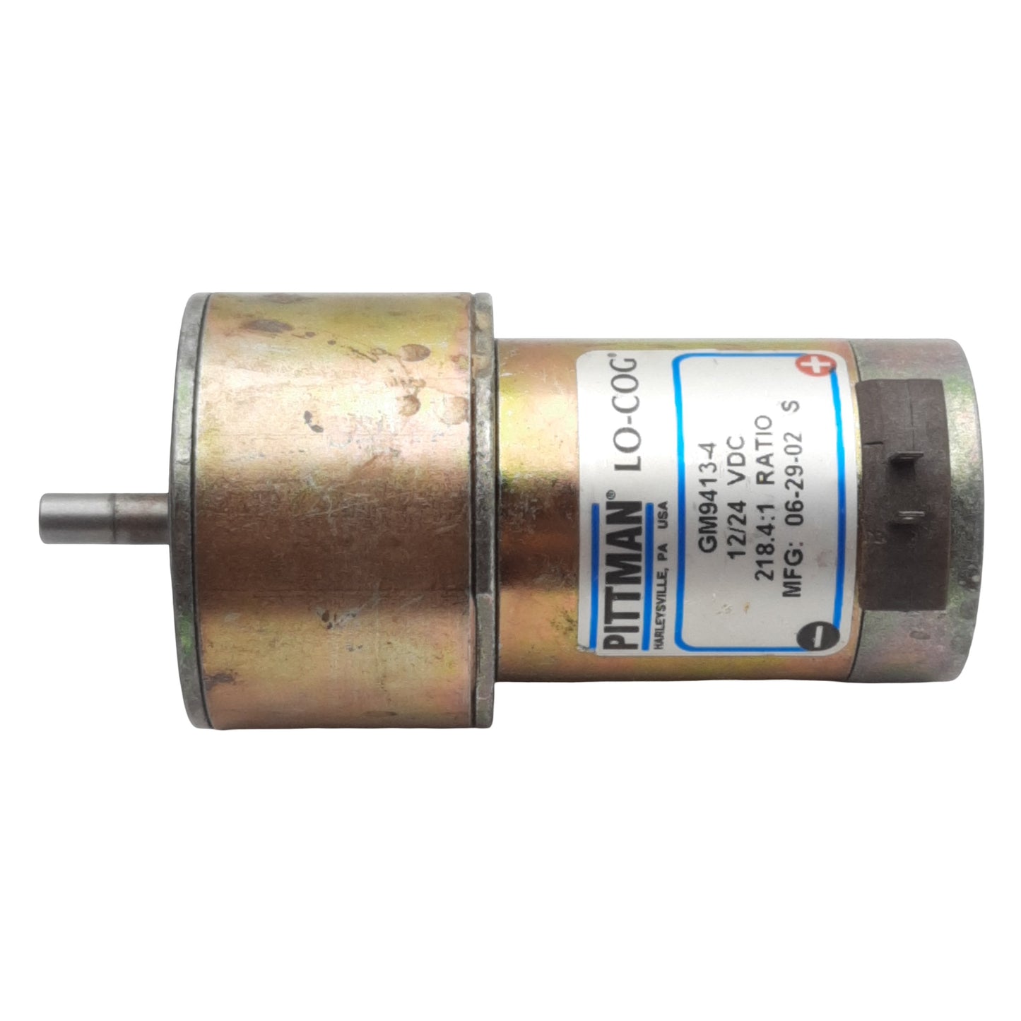 Used Pittman GM9413-4 Brushed Gearmotor, 12/24VDC, 218.4:1 Ratio, ø1/4in Shaft, 13rpm