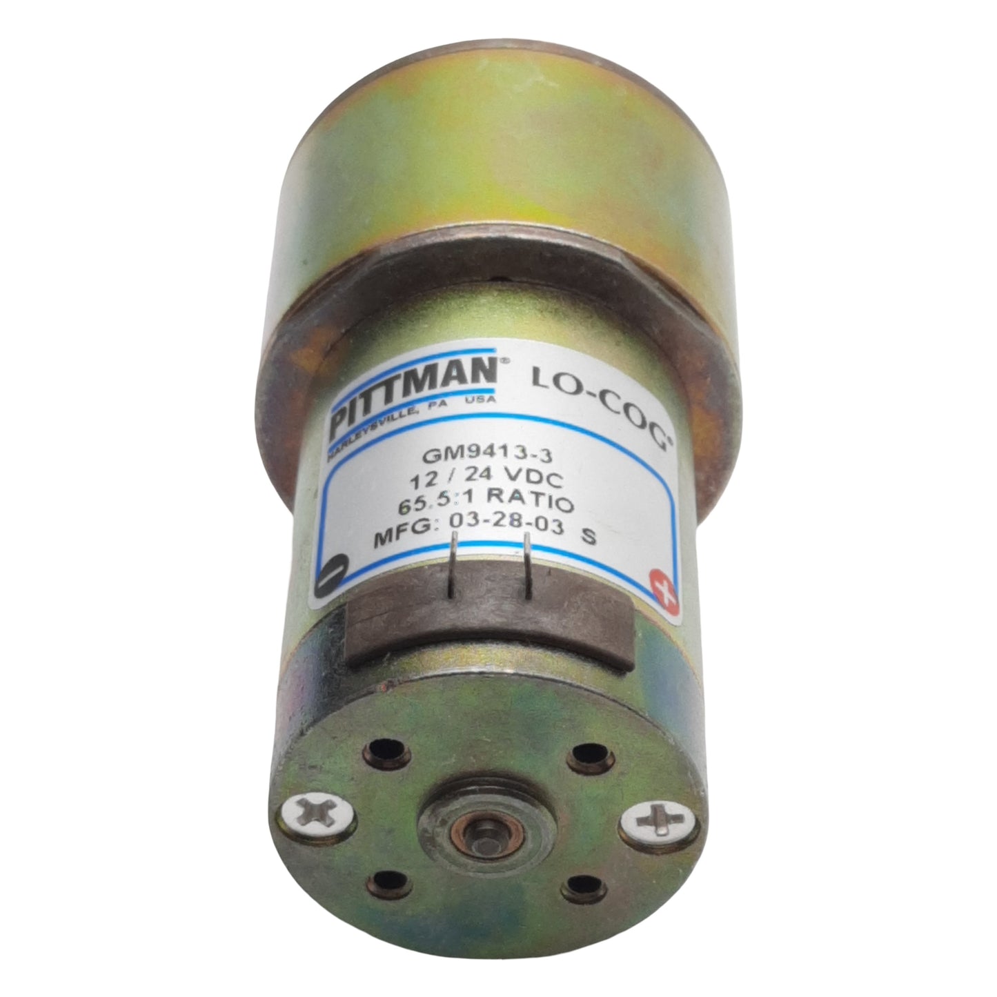 Used Pittman GM9413-3 Brushed Gearmotor, 12/24VDC, 65.5:1 Ratio, 136oz-in, 43rpm