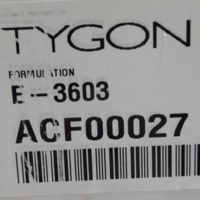 New Tygon ACF00027 Lab Tubing 3/8in ID, 1/2in OD, 1/16in,15psi, 9.0inHg, 50ft Length