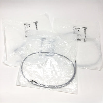 New Lot of 3 Murr 7000-08061-2310100 Cordset Cables, M8 4-Pin Female Connector, 1m