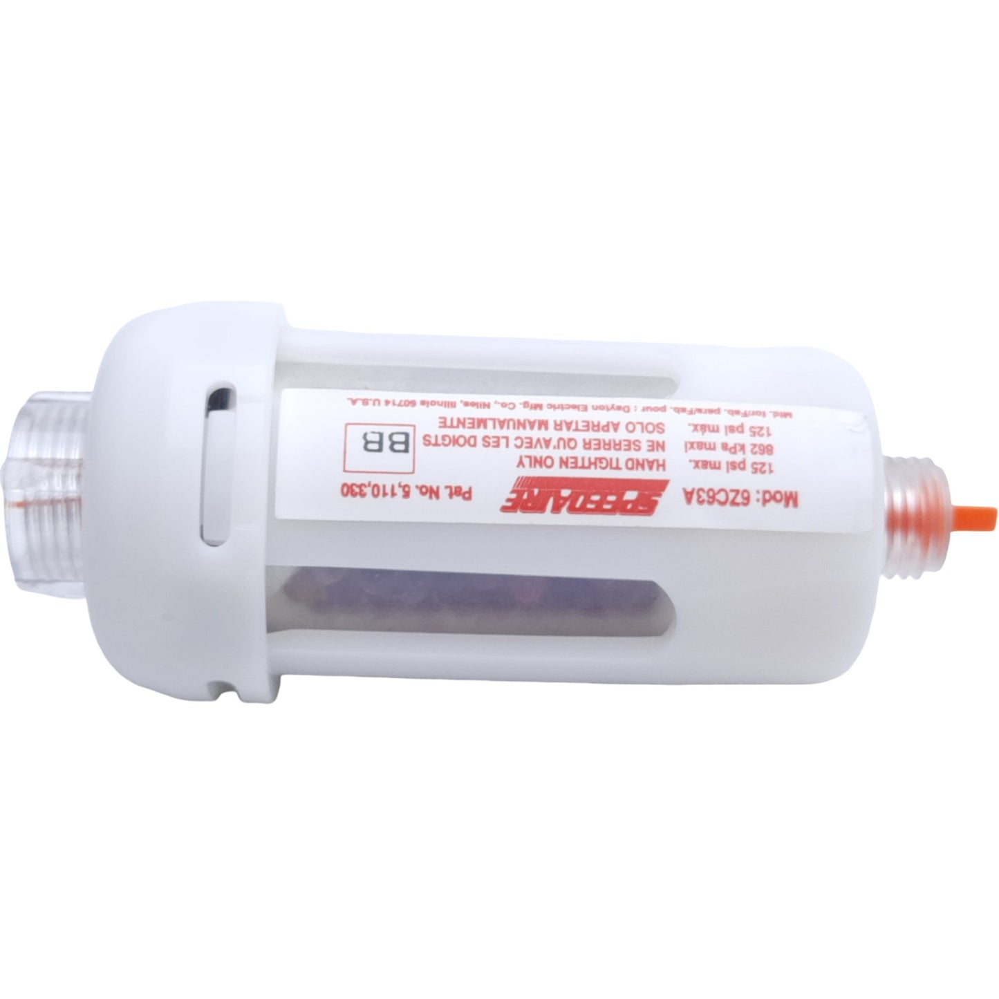 New Lot of 3 Speedaire 6ZC63A Disposable In-Line Filter/Dryer 1/4" NPT, 125 PSI