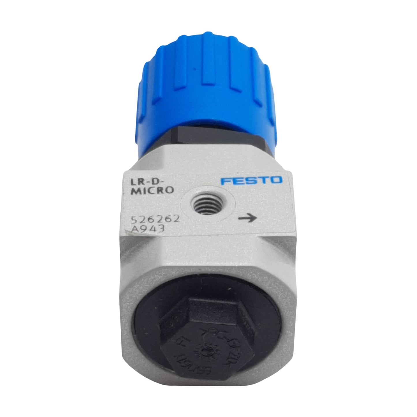 Used Festo LR-M5-D-O-7-MICRO Pressure Regulator, 0.5-7bar, 10bar Max, 120l/min, M5