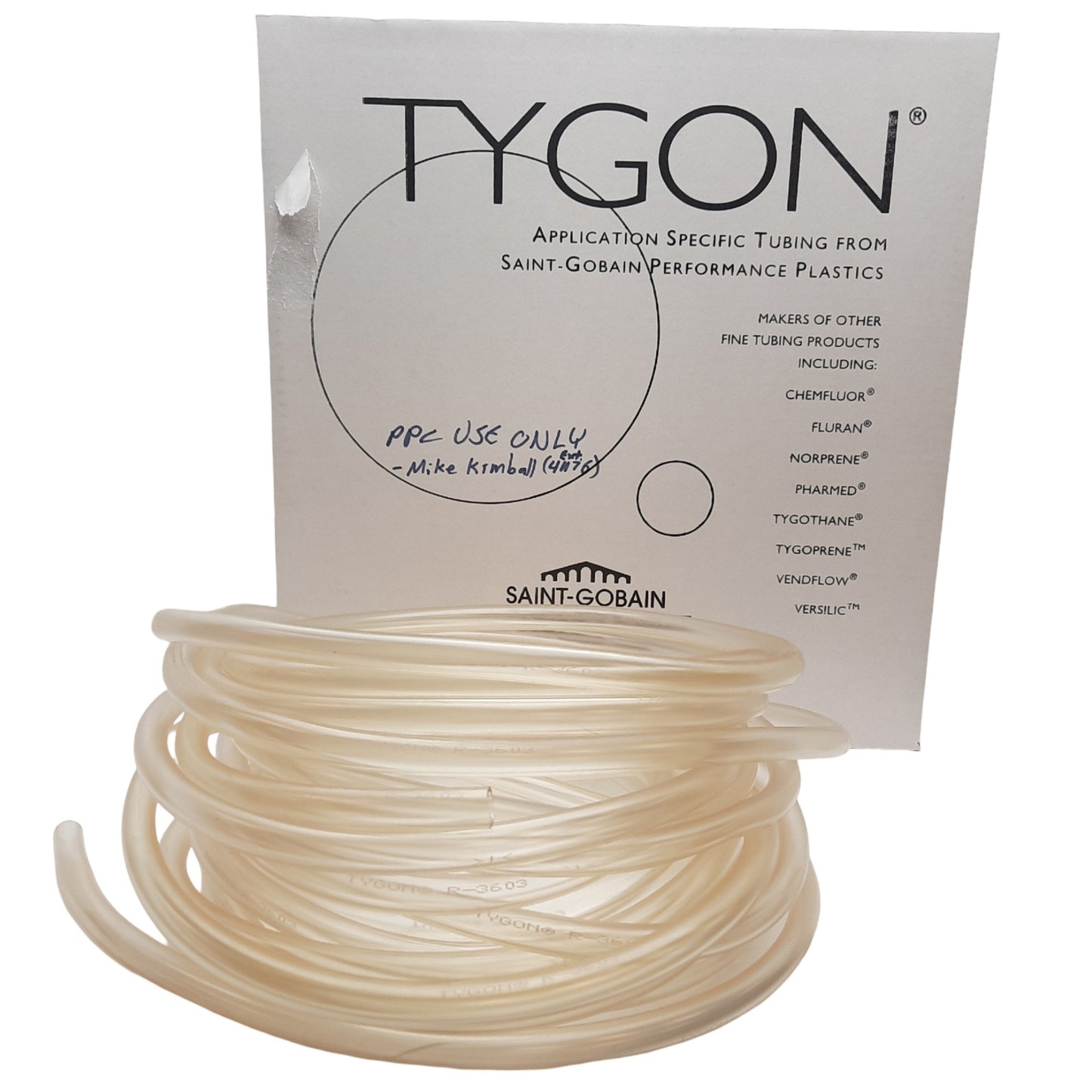 New Tygon AJC00027 Vacuum Tubing 3/8in ID, 1/2in OD, 1/16in, 20psi , 50ft Length
