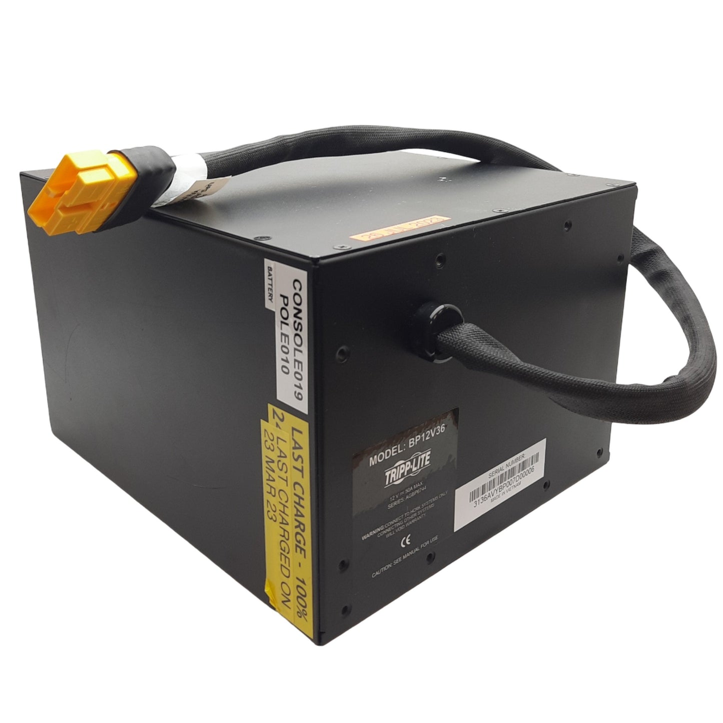 Used Tripp Lite BP12V36 Replacement Battery 12VDC, 36Amp, 6.50in x 8.75in x 10.0in