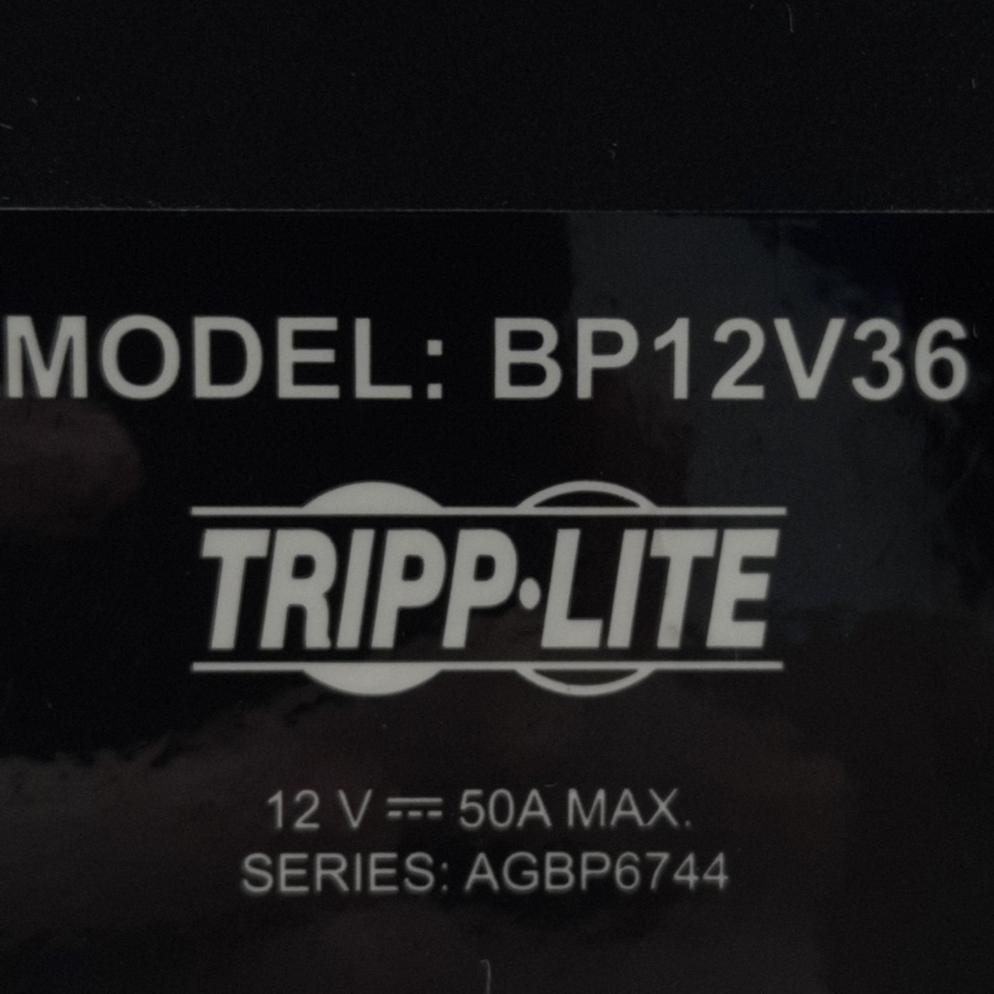 Used Tripp Lite BP12V36 Replacement Battery 12VDC, 36Amp, 6.50in x 8.75in x 10.0in