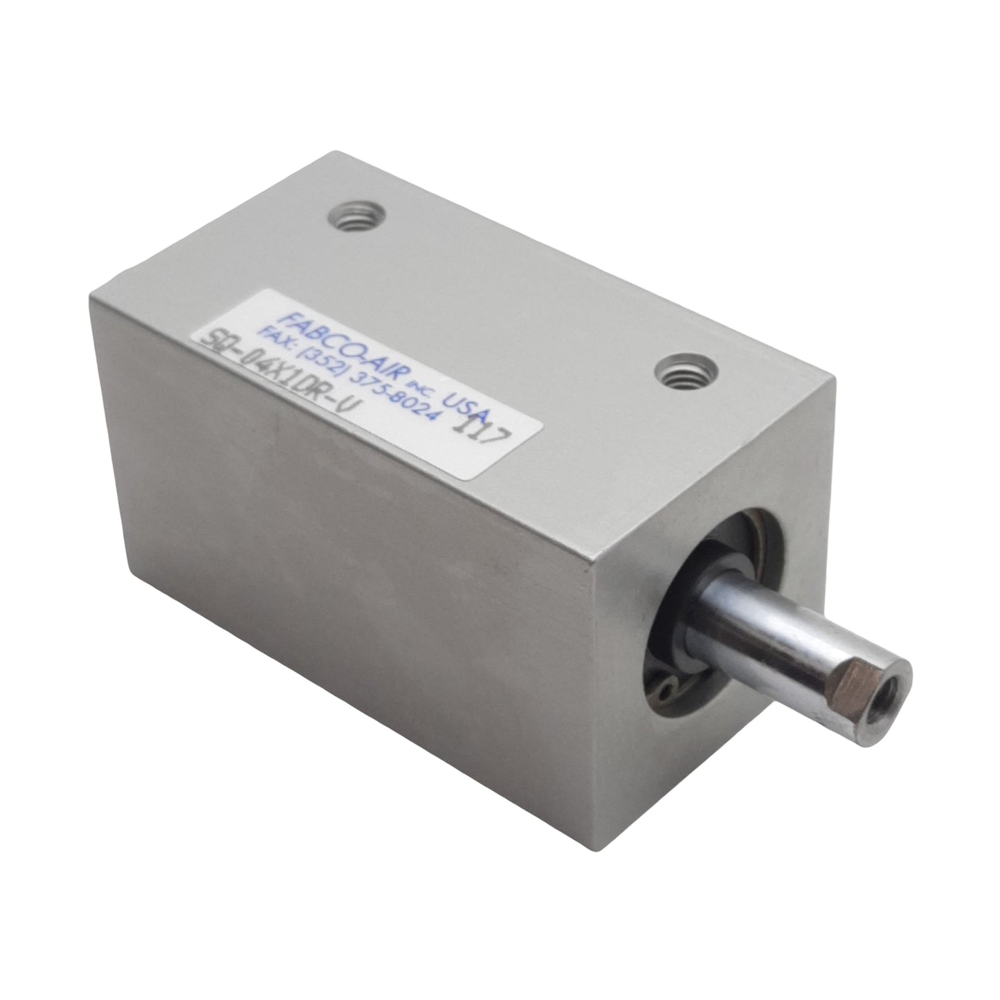 New Fabco-Air SQ04X1DR-V Pneumatic Cylinder, ø3/4in Bore, 1in Stroke, #10-32, 150psi