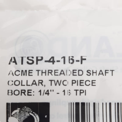 New Lot of 2 Ruland ATSP-4-16-F Threaded Shaft Collar 5/8in OD, 1/4in - 16TPI Bore
