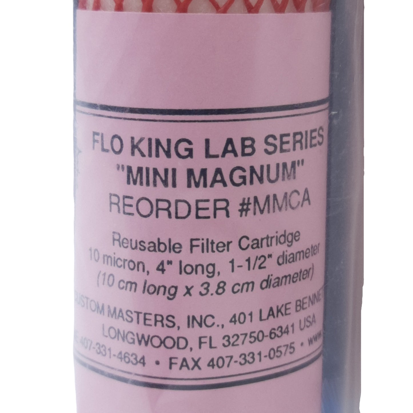 New Lot of 2 Flo King MMCA Mini-Magnum Reusable Filter Cartridge 10 Micron, 4" Long