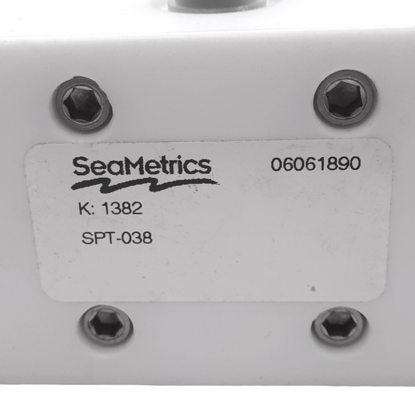 Used SeaMetrics SPT-038 Low Flow Meter, 3/8in NPT, 6-24VDC Pulse Output, 150psi Max