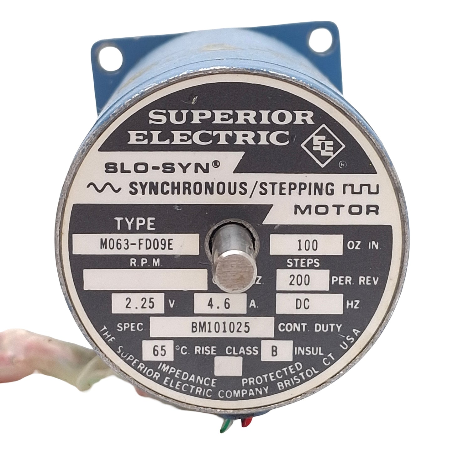 Used Superior Electric M063-FD09E SLO-SYN Synchronous/Stepping Motor 100oz-in NEMA 23