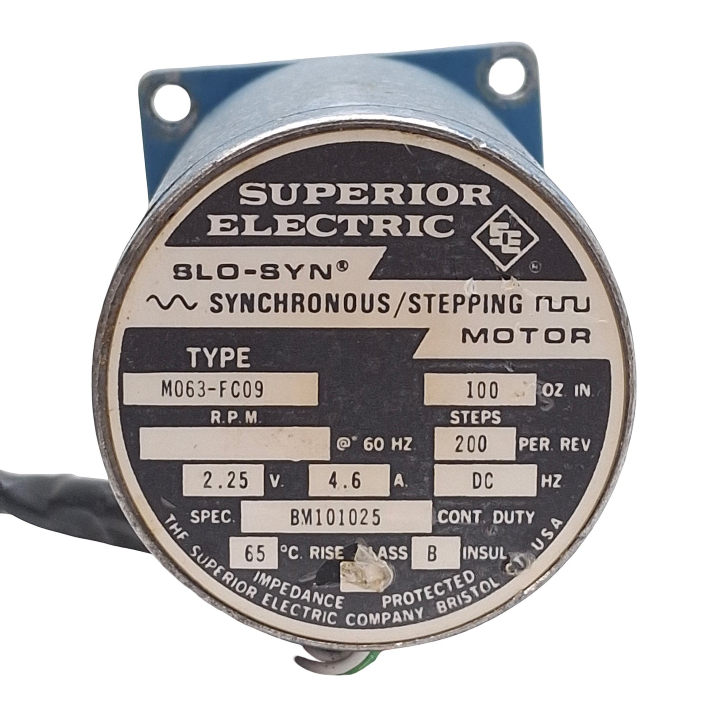 Used Superior Electric M063-FC09 SLO-SYN Synchronous/Stepping Motor 100oz-in NEMA 23