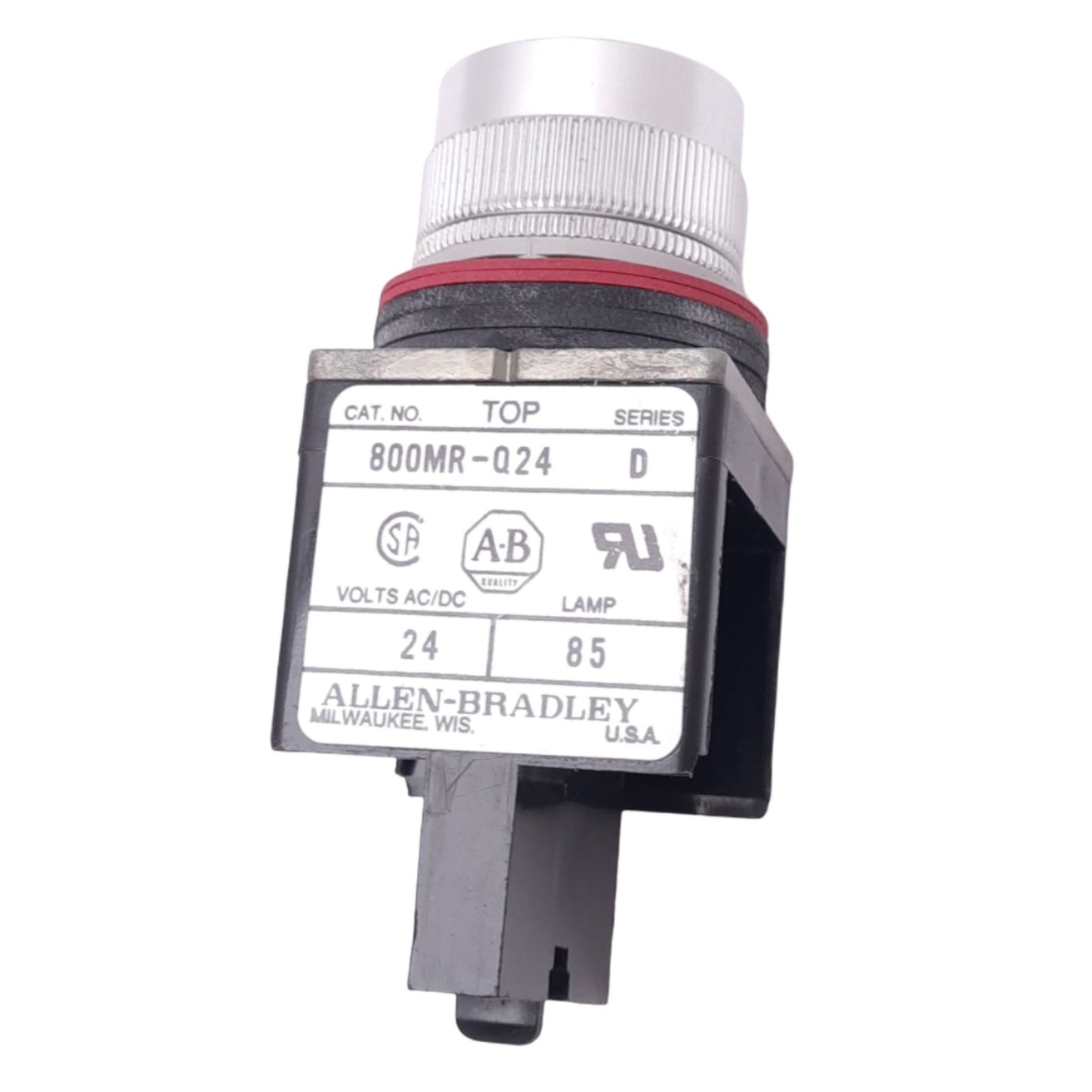 Used Allen Bradley 800MR-Q24 Green Indicator Pilot Light, ø22mm, 24VAC/DC Lamp