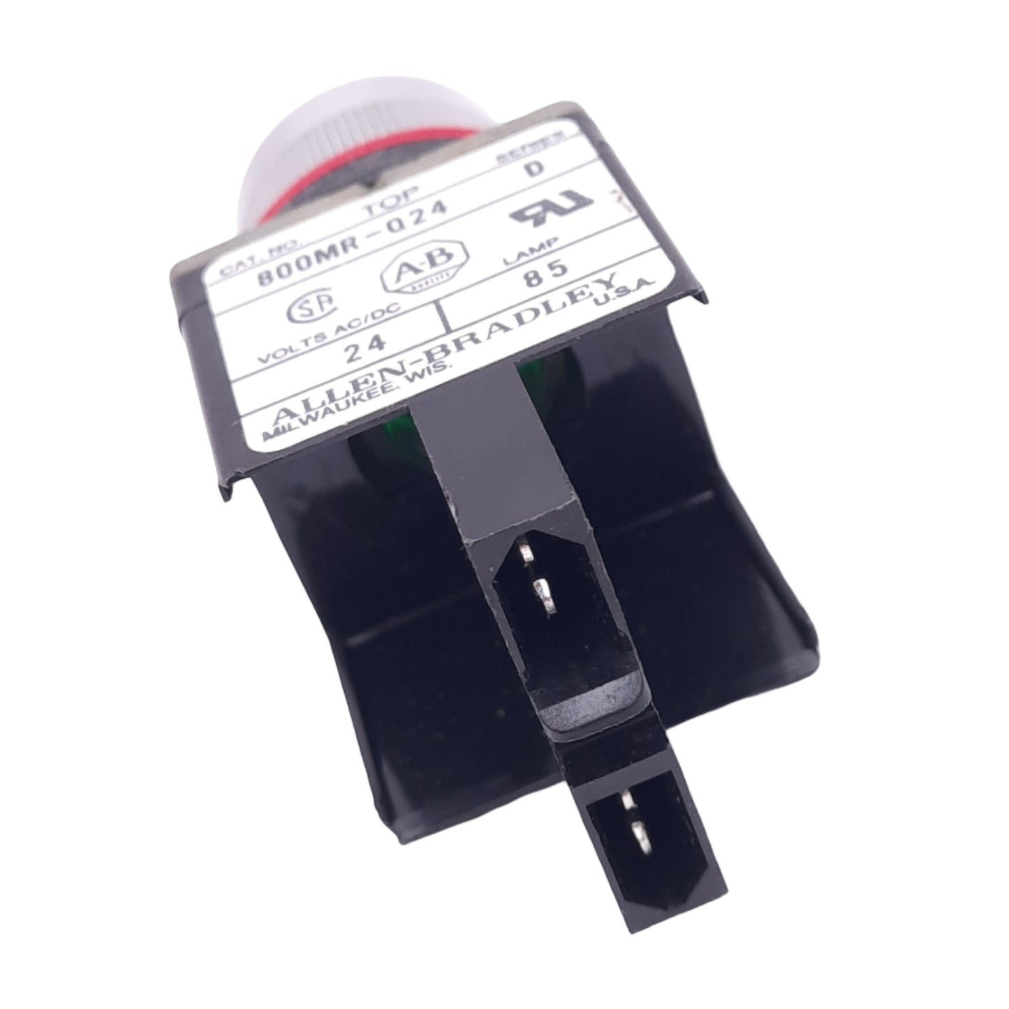 Used Allen Bradley 800MR-Q24 Green Indicator Pilot Light, ø22mm, 24VAC/DC Lamp