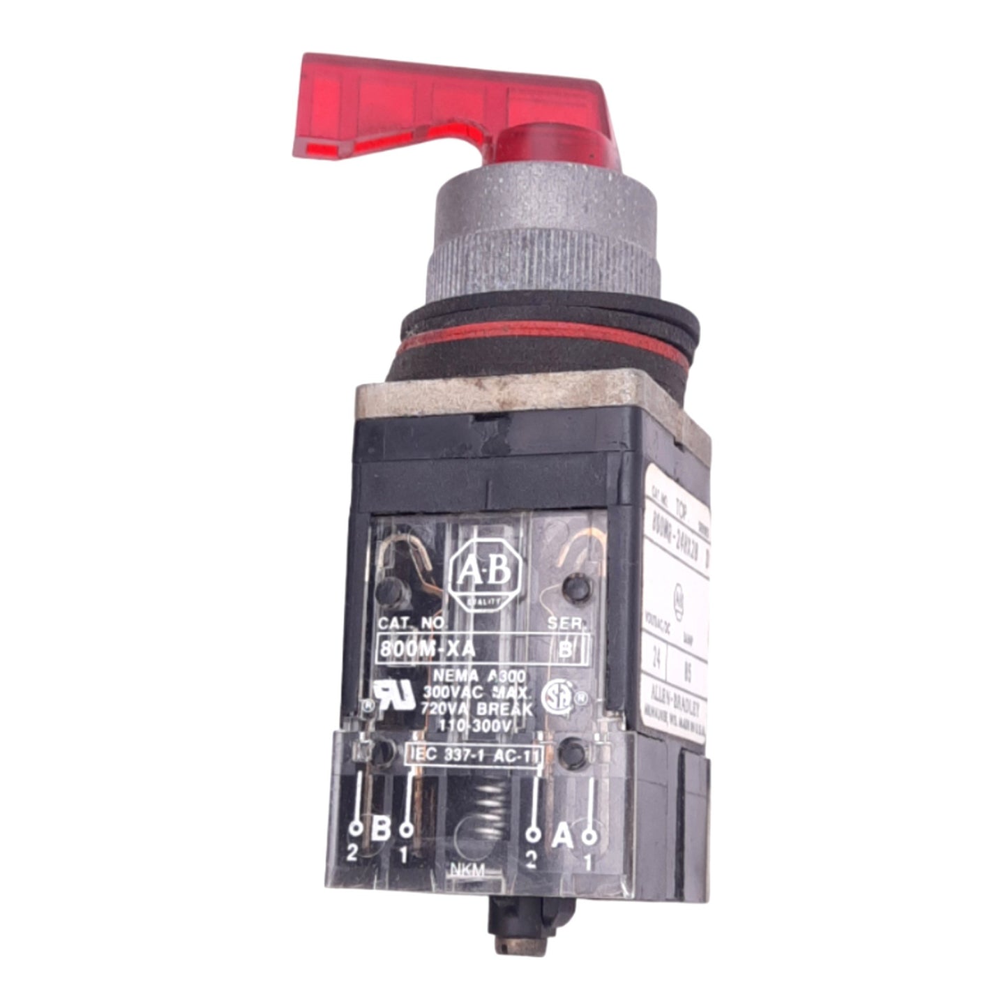Used Allen Bradley 800MR-24HX2B Illuminated Selector Switch, ø22mm, 2NC 2NO, 300V 10A
