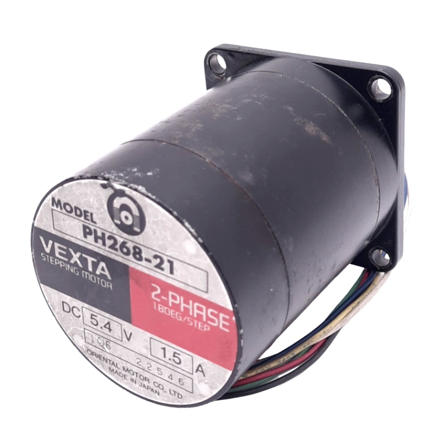Used Oriental Motor PH268-21 VEXTA Stepping Motor, 2-Phase, 1.8° Step, 5.4VDC 1.5A