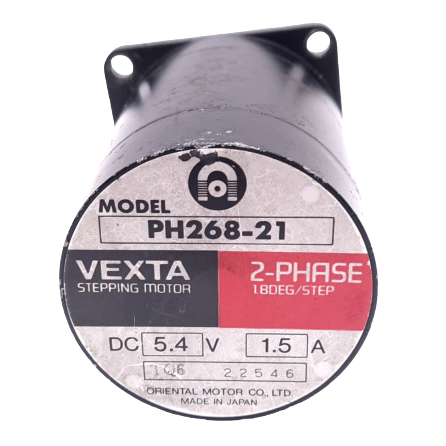 Used Oriental Motor PH268-21 VEXTA Stepping Motor, 2-Phase, 1.8° Step, 5.4VDC 1.5A