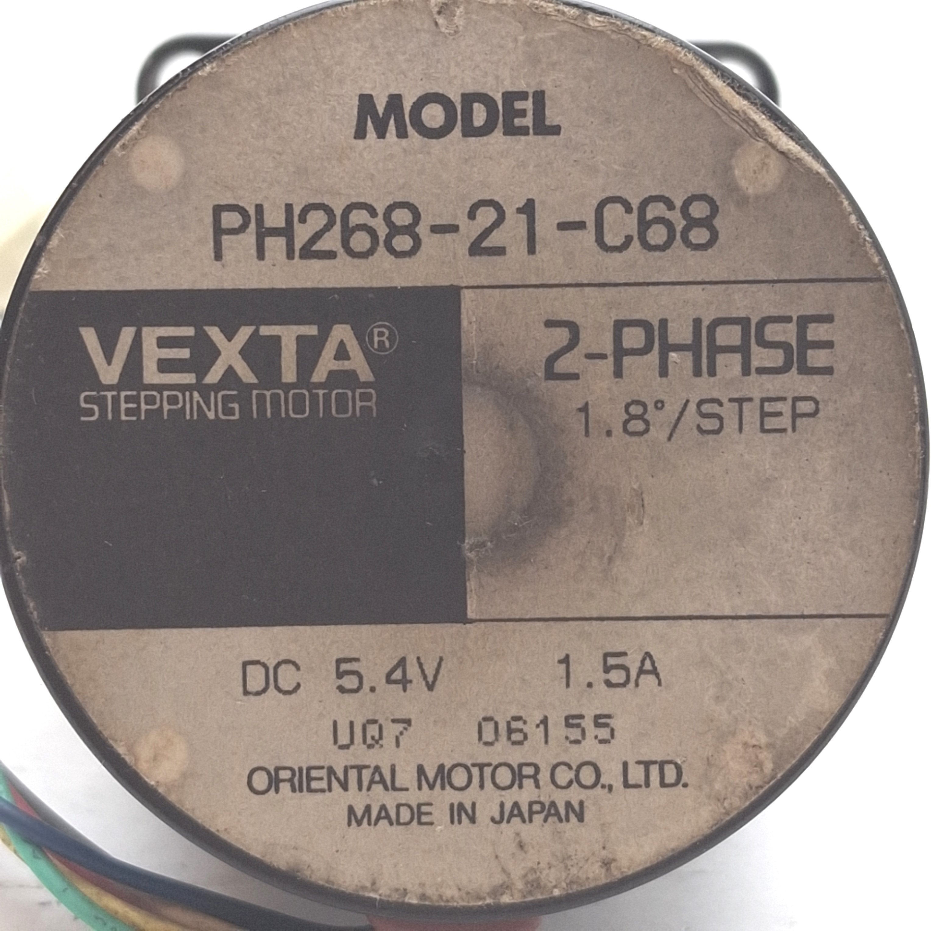 Oriental Motor PH268-21-C68 VEXTA Stepping Motor, 2-Phase, 1.8