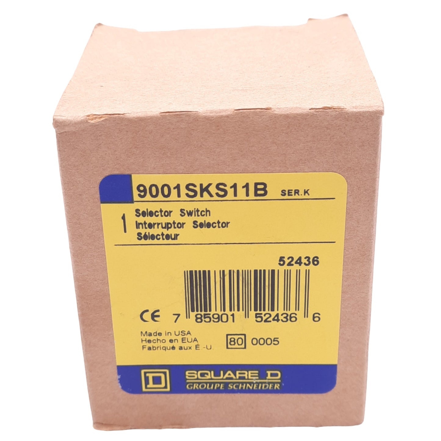 New Square D 9001SKS11B Maintained Selector Switch Head, 2-Position, ø30mm