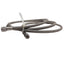 Used Stainless Steel Braided Hose 10mm OD, JIC-4 Flare Fittings 7/16in Thread, 7ft
