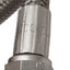 Used Stainless Steel Braided Hose 10mm OD, JIC-4 Flare Fittings 7/16in Thread, 7ft