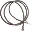 Used Stainless Steel Braided Hose 10mm OD, JIC-4 Flare Fittings 7/16in Thread, 7ft