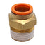 Used Lot of 15 SMC KQ2H13-37AS Pneumatic Brass Fitting ø1/2" One-Touch, 1/2" NPT Male