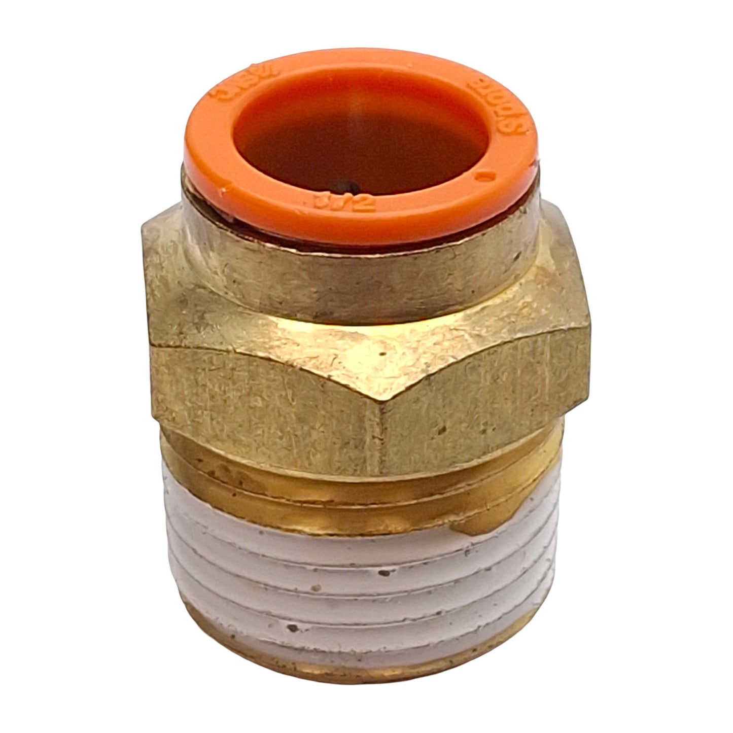 Used Lot of 15 SMC KQ2H13-37AS Pneumatic Brass Fitting ø1/2" One-Touch, 1/2" NPT Male