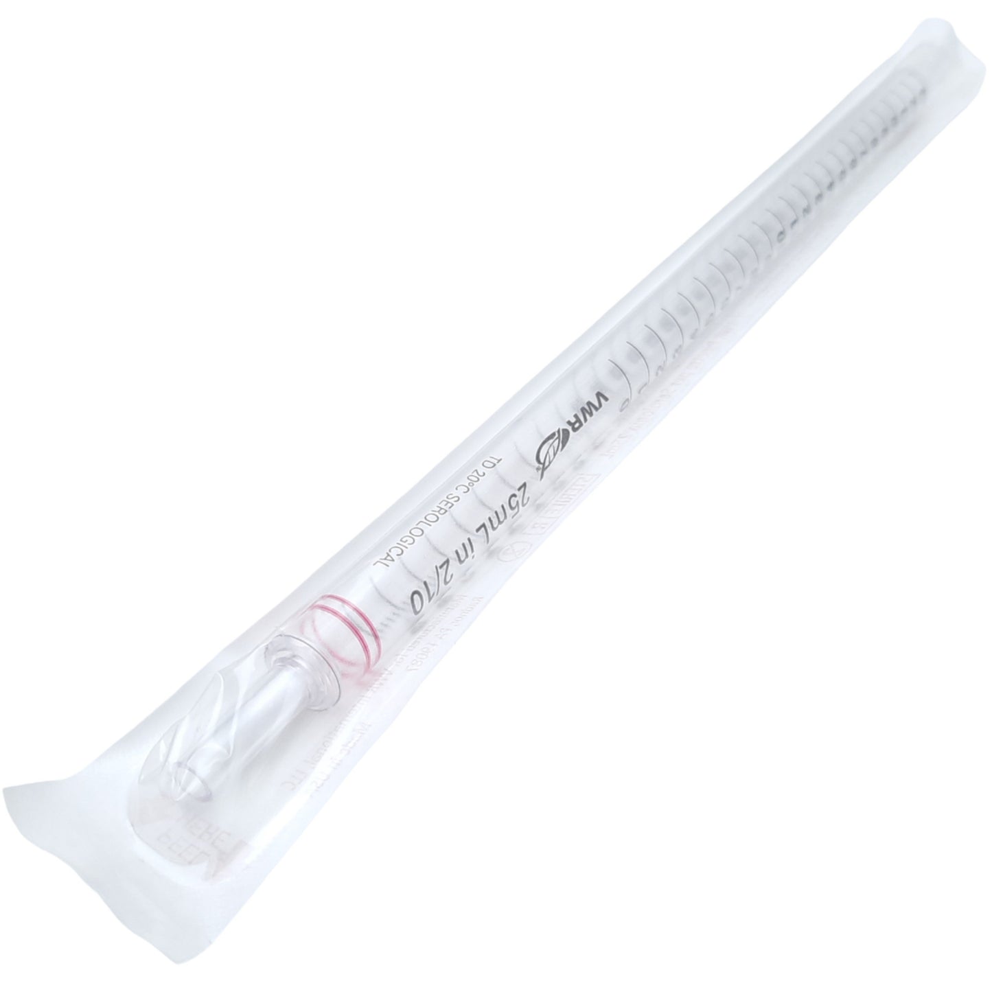New Lot of 25 VWR 89130-900 612-4952 Serological Pipet 25mL in 2/10, TD 20°C