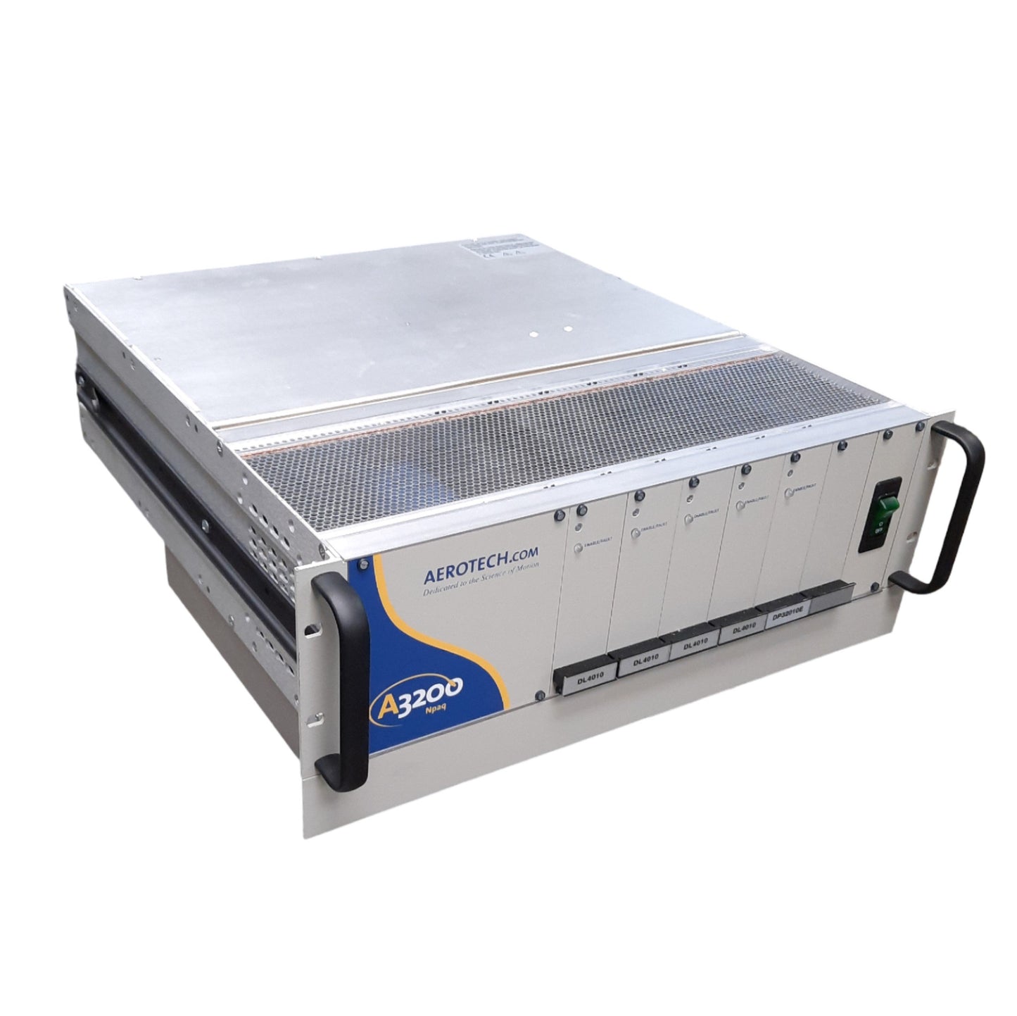 Used Aerotech A3200 Npaq-B-20B-30B 6-Axis Controller 3U Rack Mount w/5x Drives 230VAC